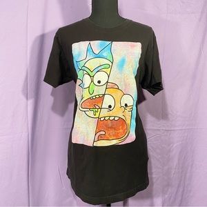 rick and morty trippy split graphic tee
